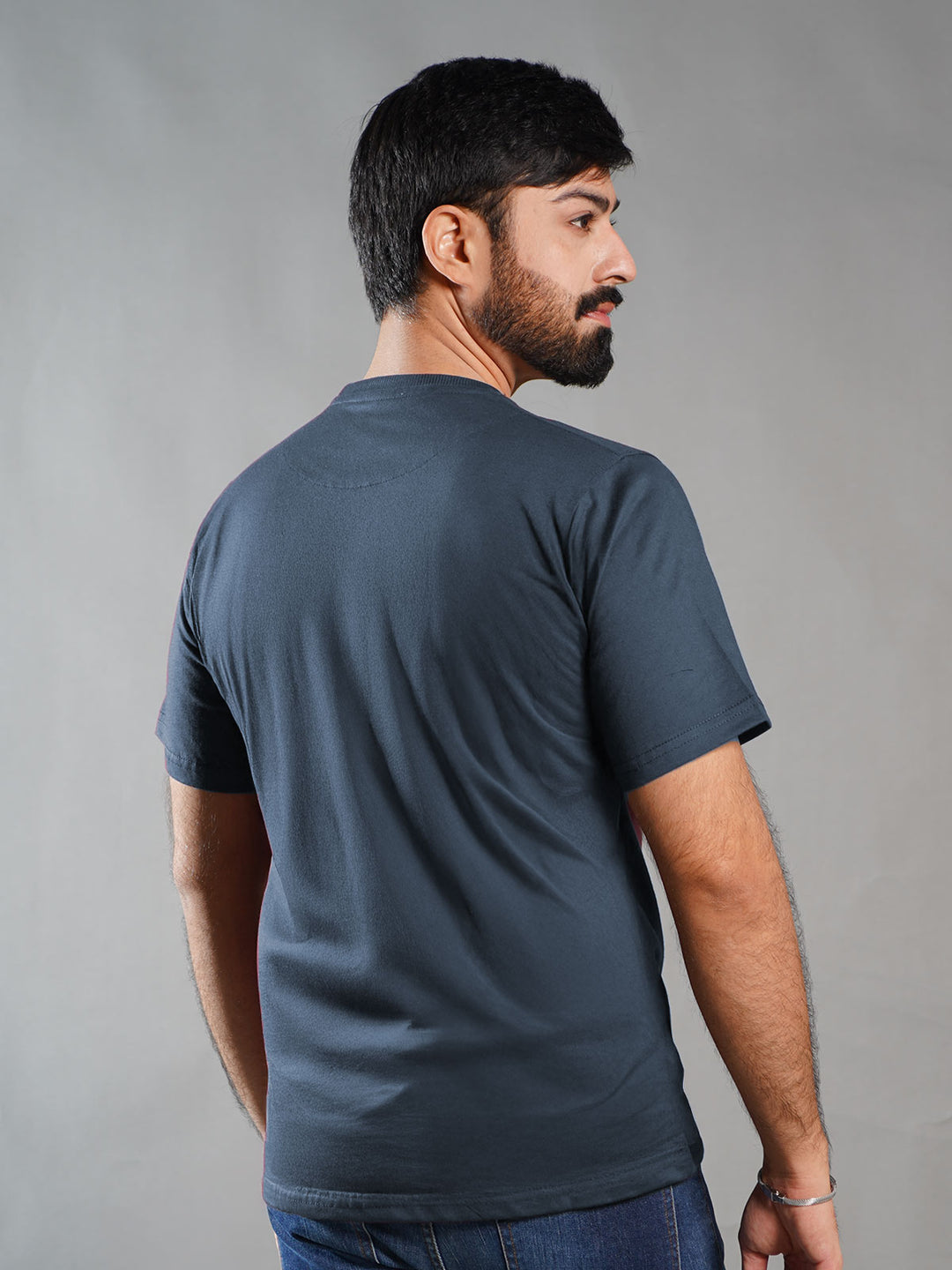 Dark Turquise Half Sleeves Men’s T-Shirt (TEE-300)
