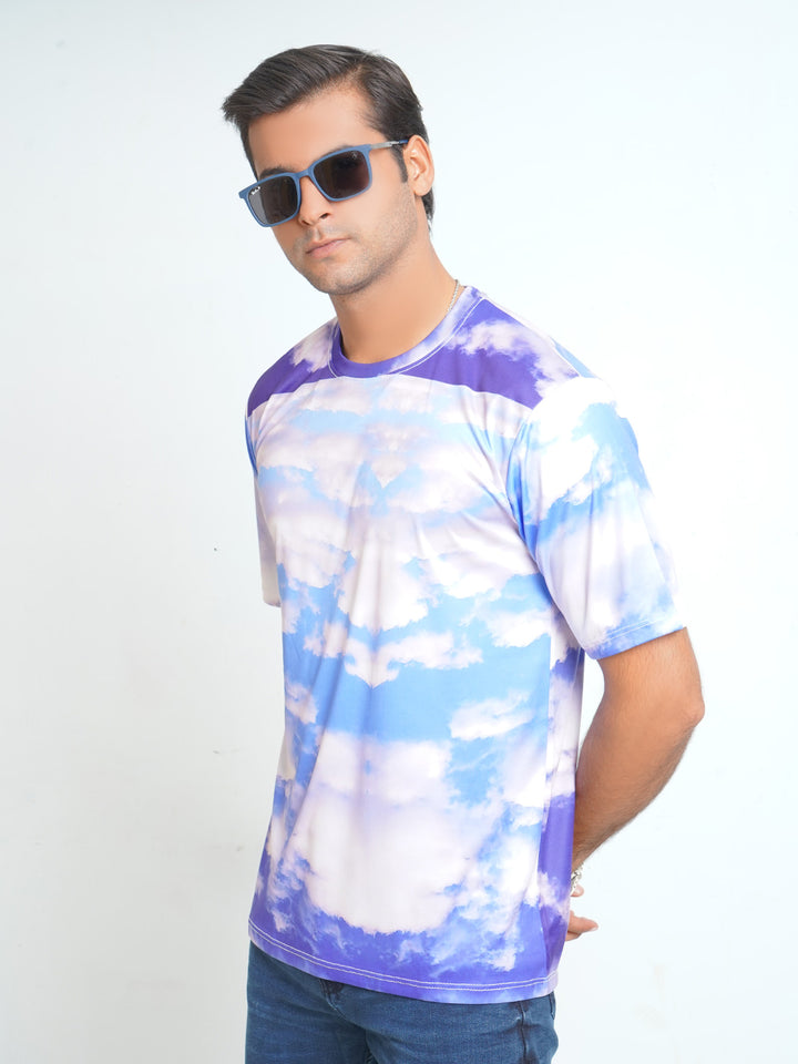 Multi Color Printed Half Sleeves Men’s Dri Fit T-Shirt (TEE-122)