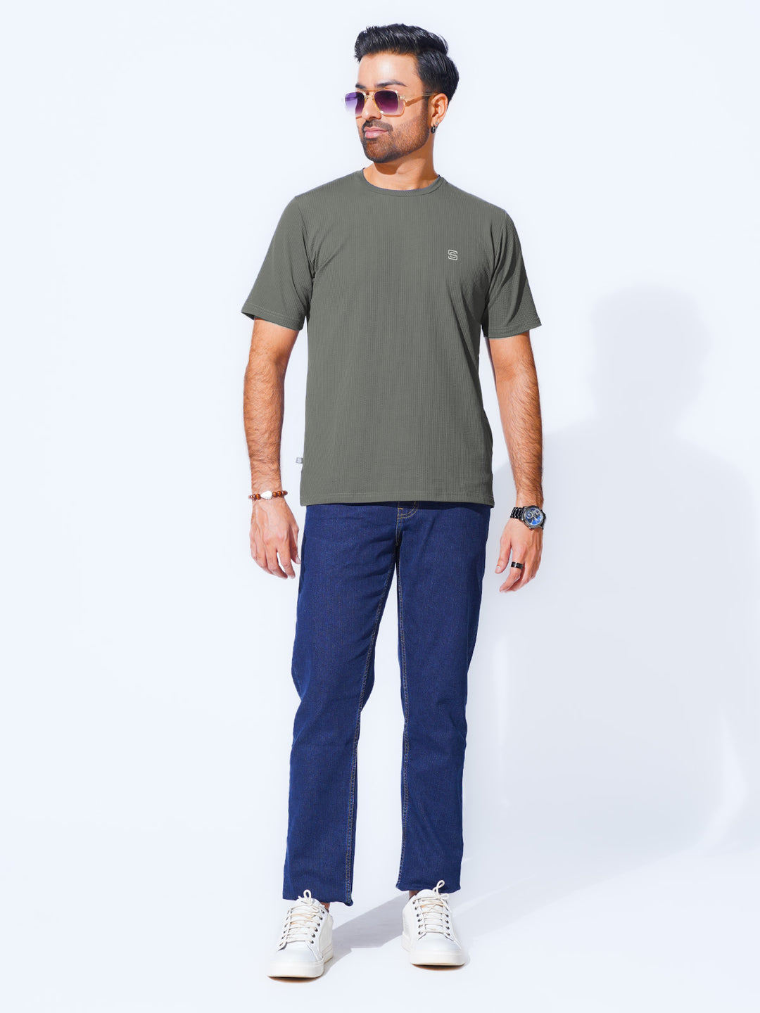 Green Self Premium Dry Fit Crew Neck T-Shirt (TEE-223)