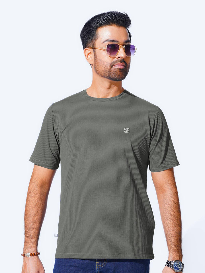 Green Self Premium Dry Fit Crew Neck T-Shirt (TEE-223)