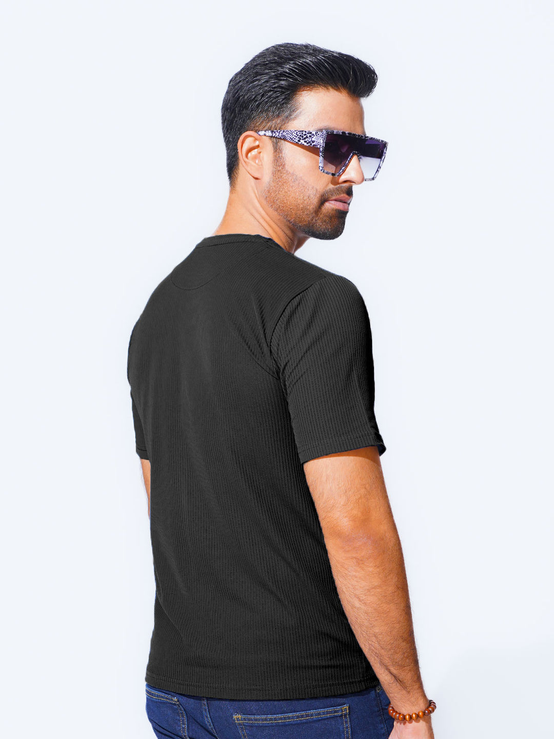 Black Self Premium Dry Fit Crew Neck T-Shirt (TEE-229)