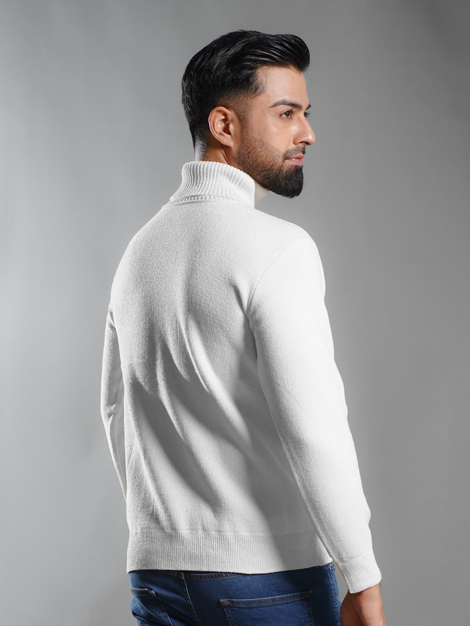 White Imported Men’s High Neck (TNS-005)