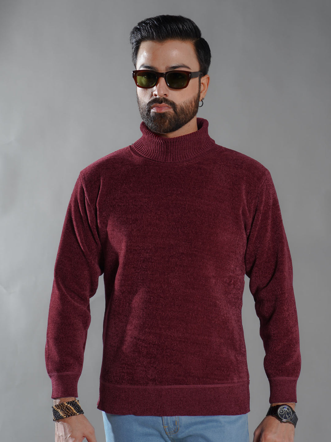 Maroon Imported Men’s High Neck (TNS-007)