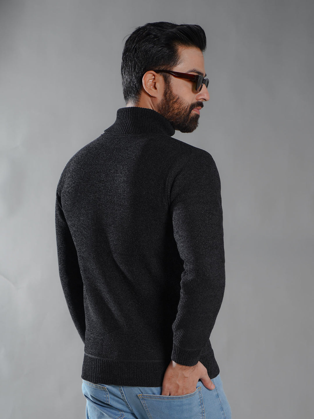 Black Imported Men’s High Neck (TNS-011)