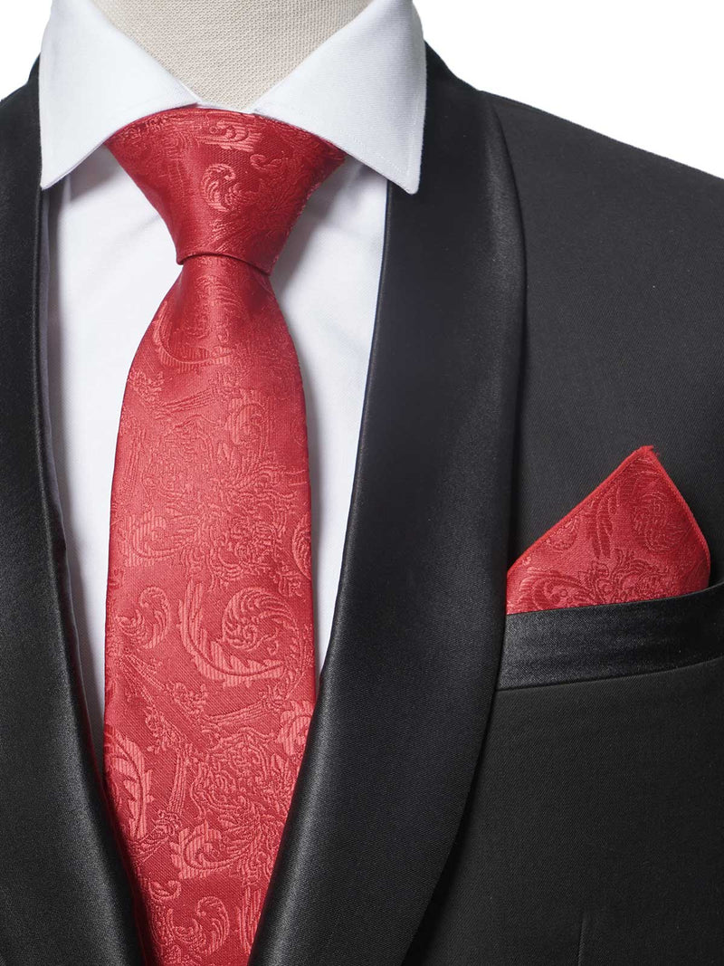 Red Designer Tie Set (TS-247)