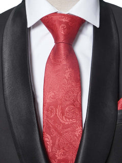 Red Designer Tie Set (TS-247)