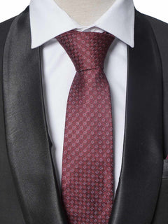 Dark Maroon Designer Tie Set (TS-251)