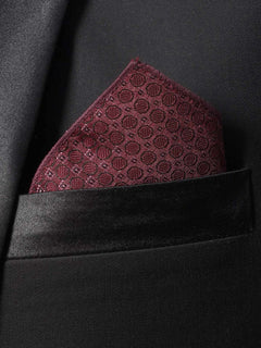 Dark Maroon Designer Tie Set (TS-251)