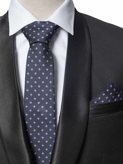 Navy Blue Designer Tie Set (TS-252)