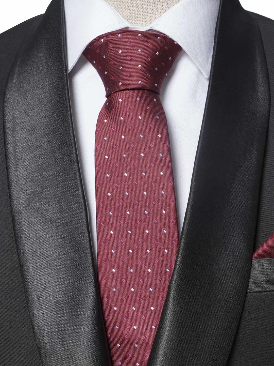 Maroon Designer Tie Set (TS-253)