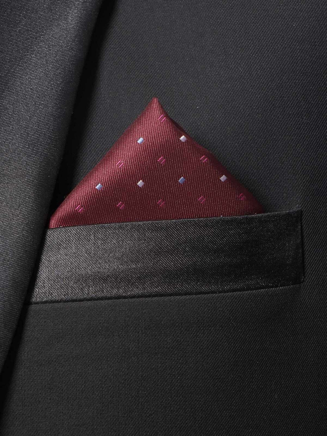 Maroon Designer Tie Set (TS-253)