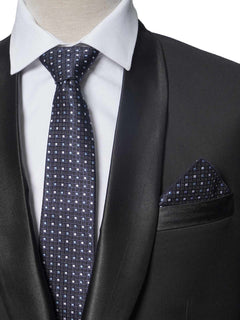 Navy Blue Designer Tie Set (TS-256)