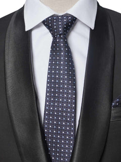 Navy Blue Designer Tie Set (TS-256)