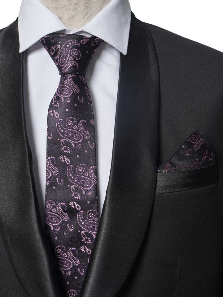 Black Designer Tie Set (TS-258)