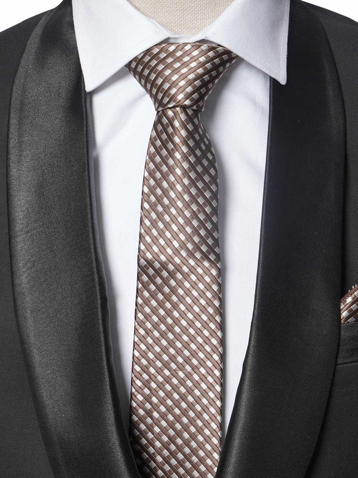 Brown Designer Tie Set (TS-279)