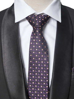 Black Designer Tie Set (TS-287)