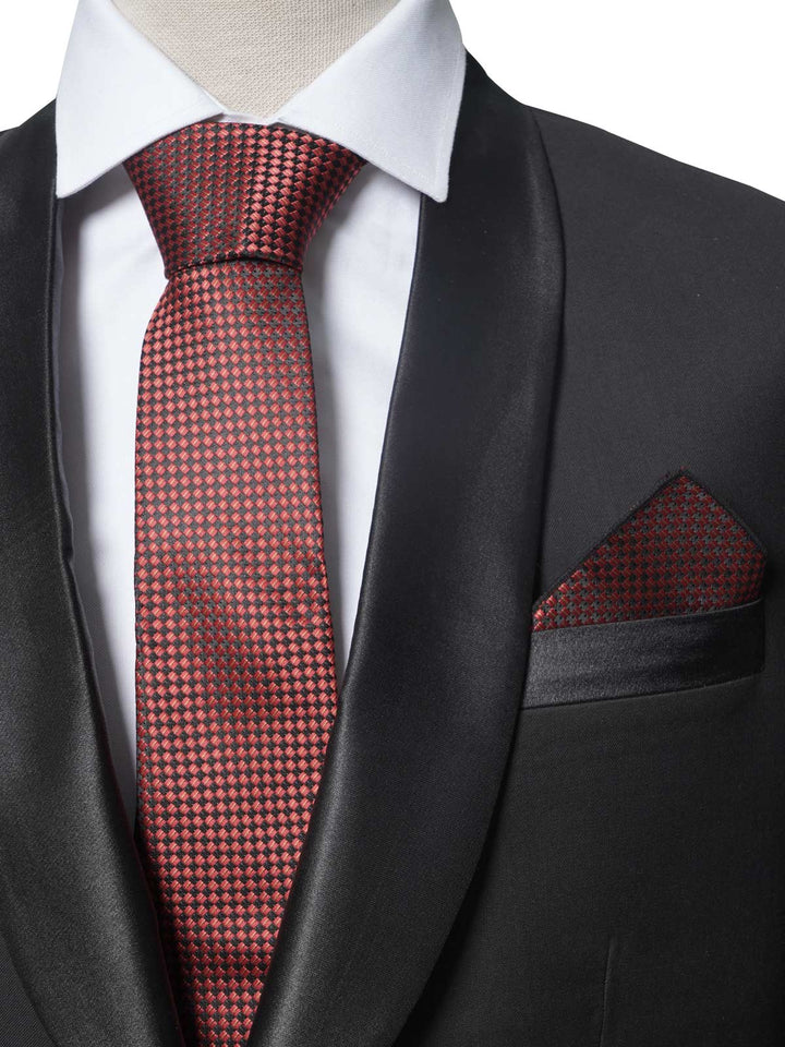 Red Designer Tie Set (TS-291)