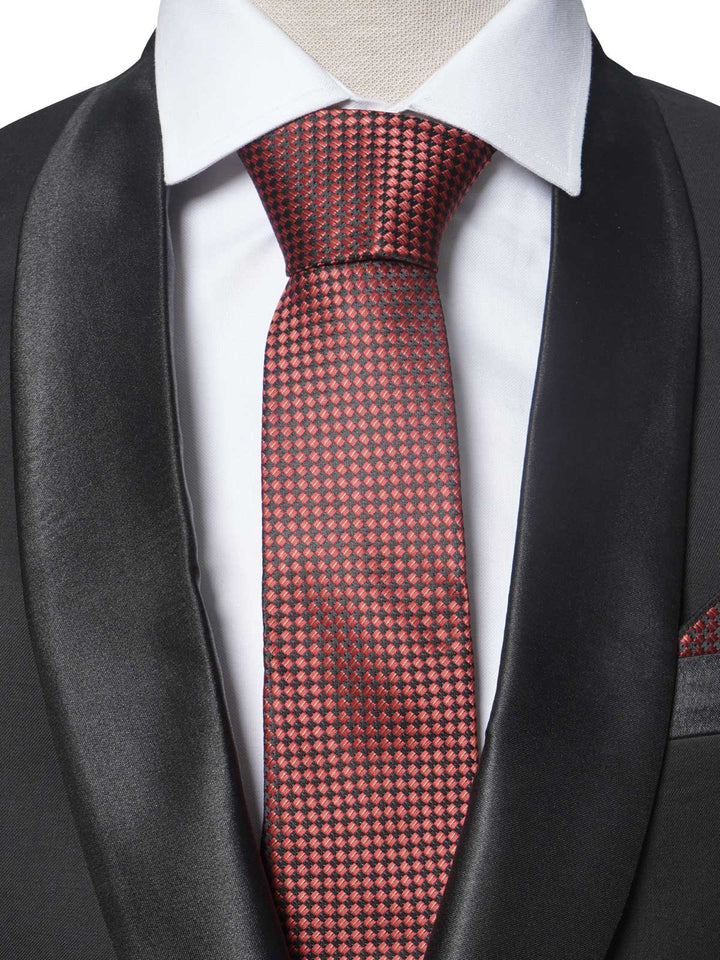 Red Designer Tie Set (TS-291)