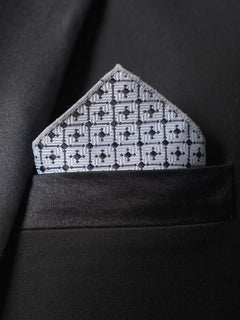 Silver & Black Designer Tie Set (TS-296)