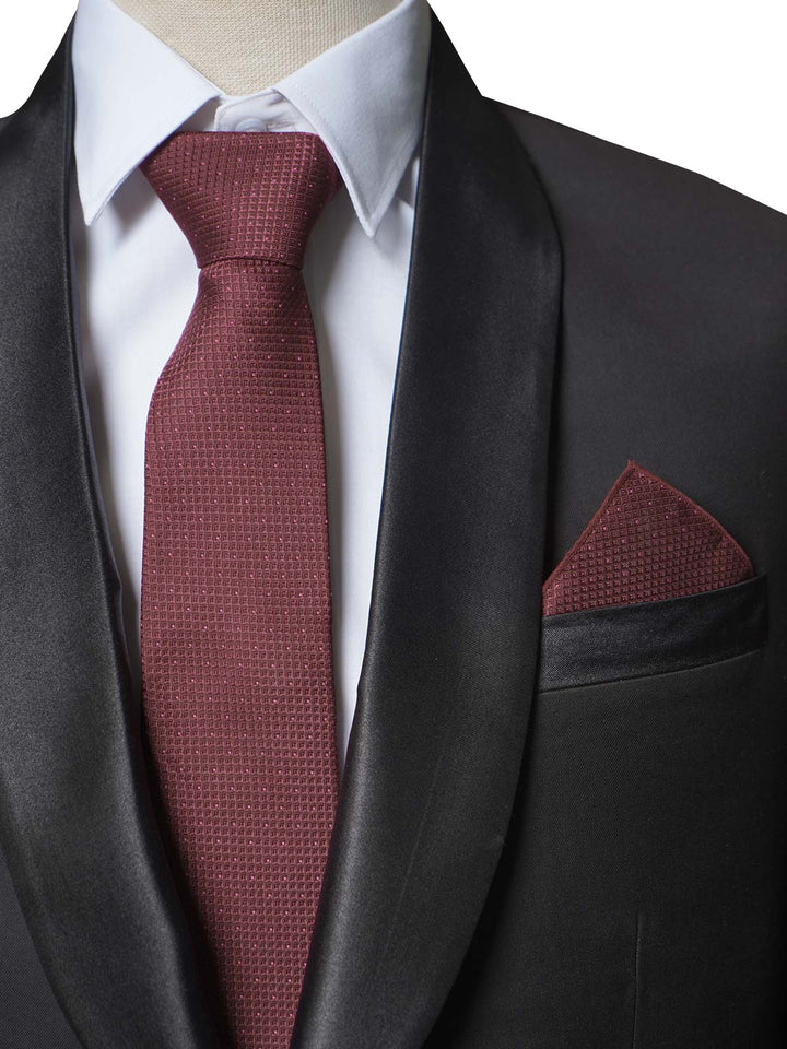 Maroon Designer Tie Set (TS-326)