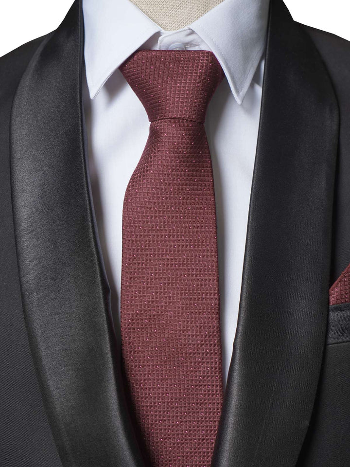 Maroon Designer Tie Set (TS-326)