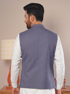 Light Purple Textured Exclusive Range Tropical Formal Waist Coat (WC-166)