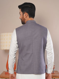 Indigo Textured Exclusive Range Tropical Formal Waist Coat (WC-167)