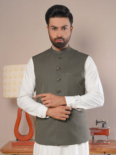 Brown Textured Exclusive Range Tropical Formal Waist Coat (WC-170)