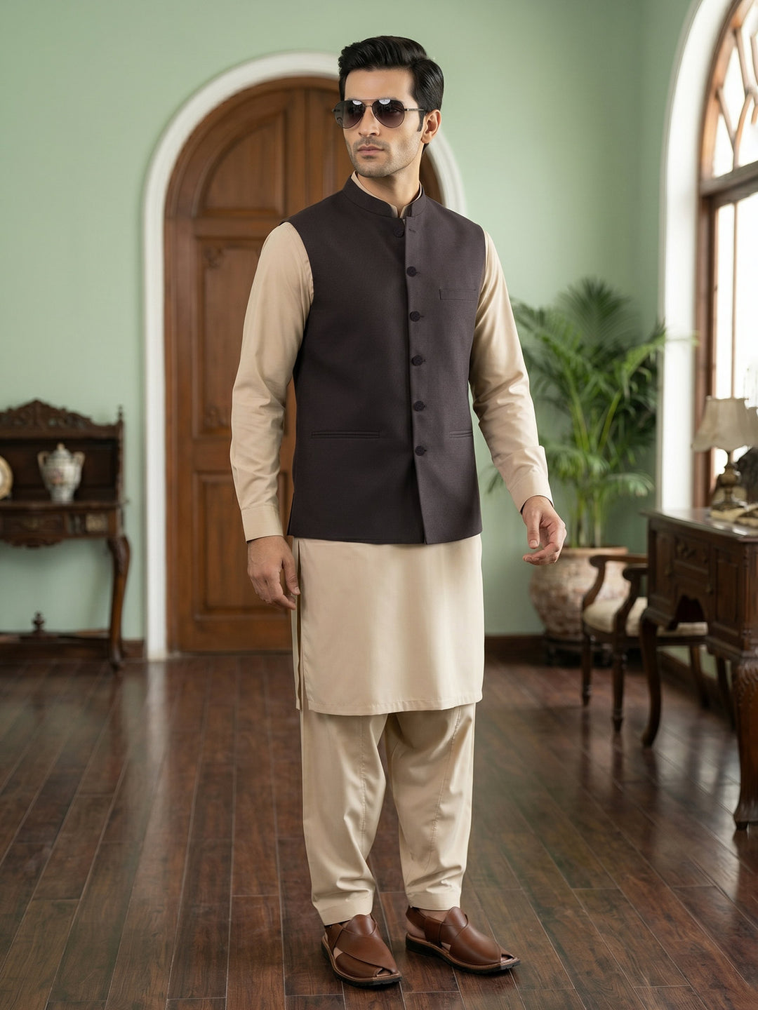 Drak Brown Waist Coat (WC-211)