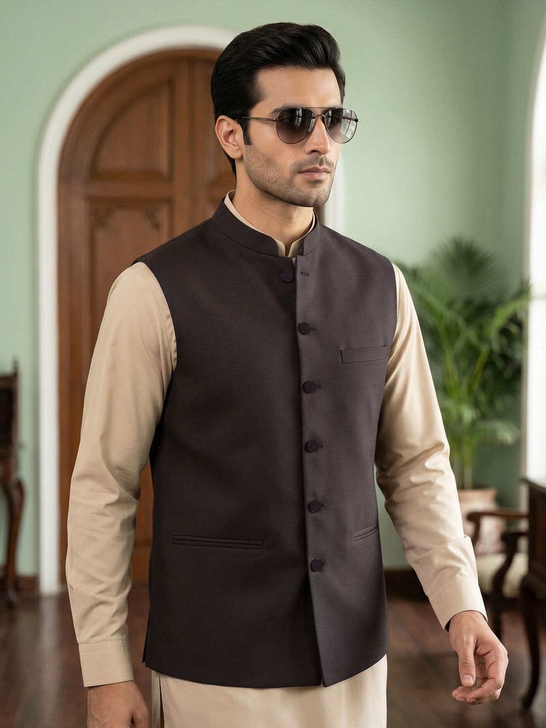 Drak Brown Waist Coat (WC-211)