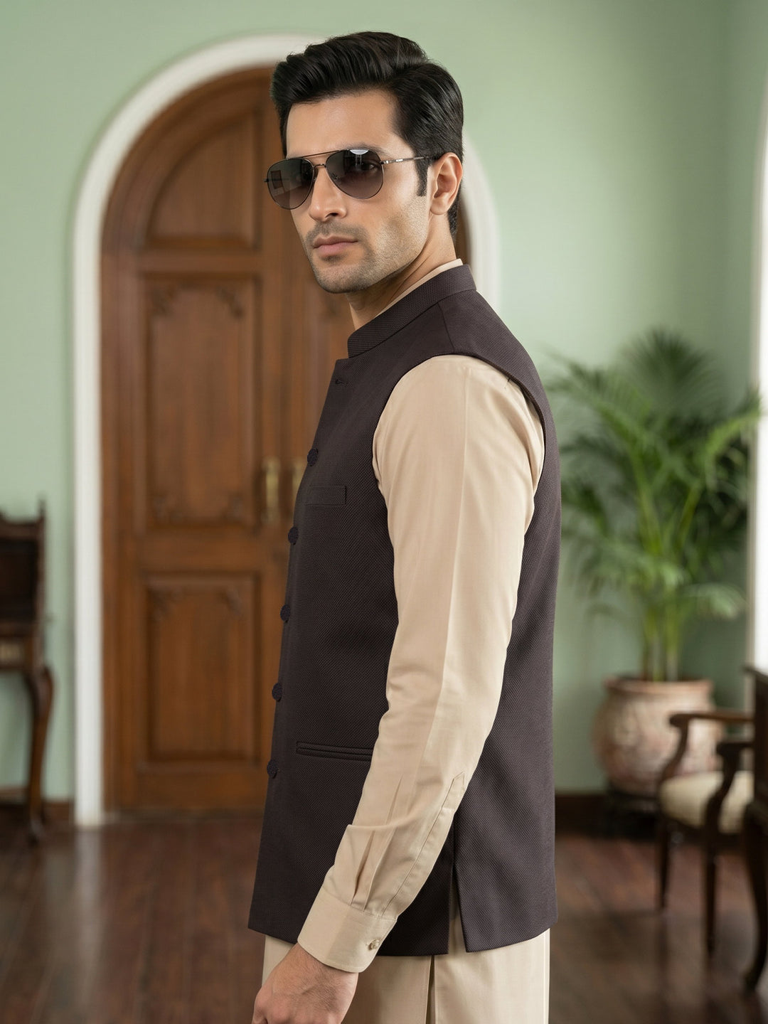 Drak Brown Waist Coat (WC-211)
