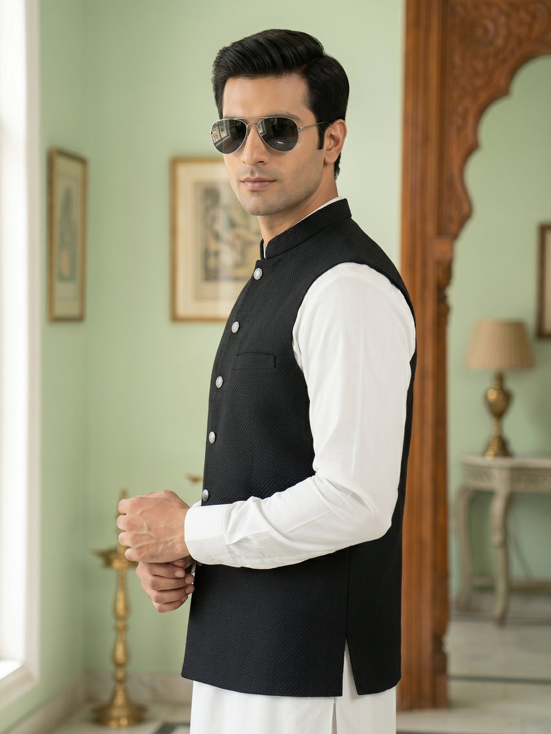 Black Waist Coat (WC-212)