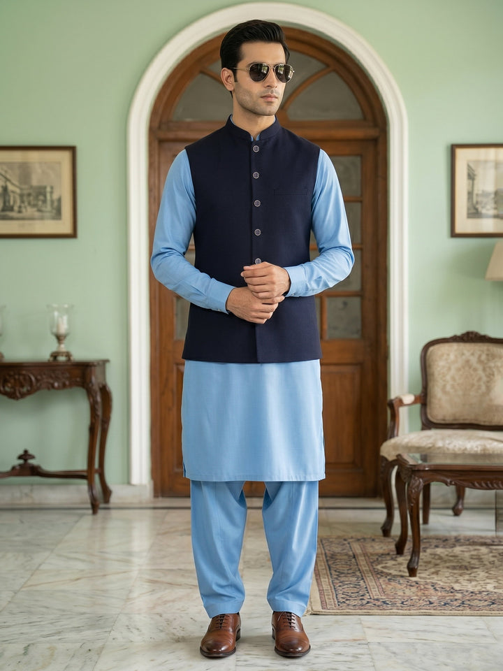 Navy Blue Waist Coat (WC-213)