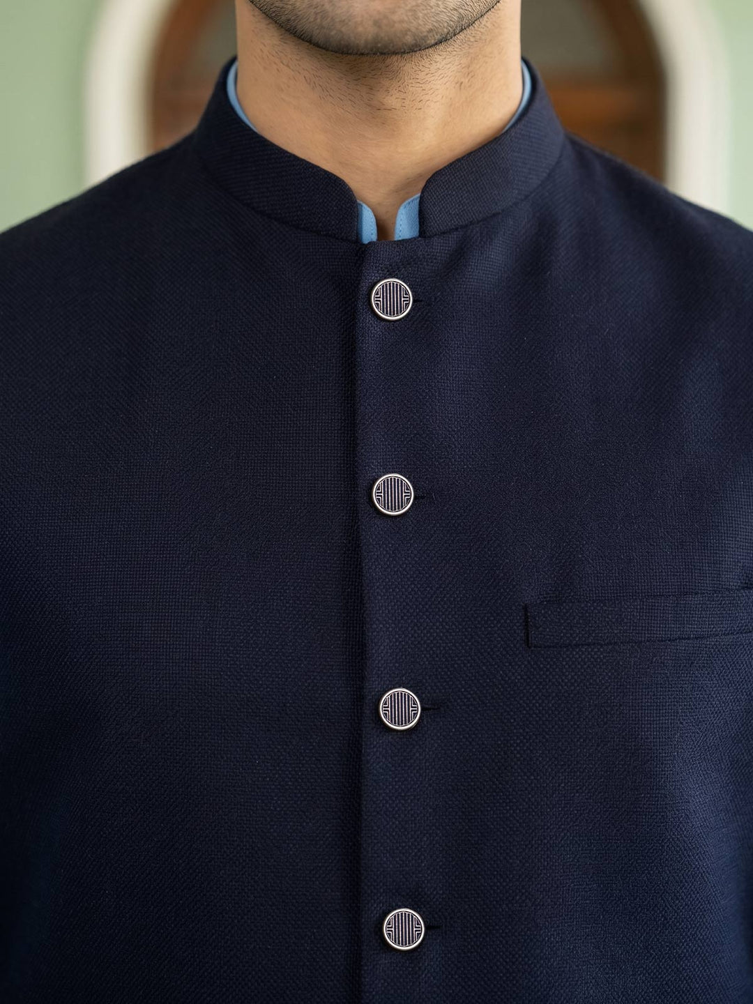 Navy Blue Waist Coat (WC-213)