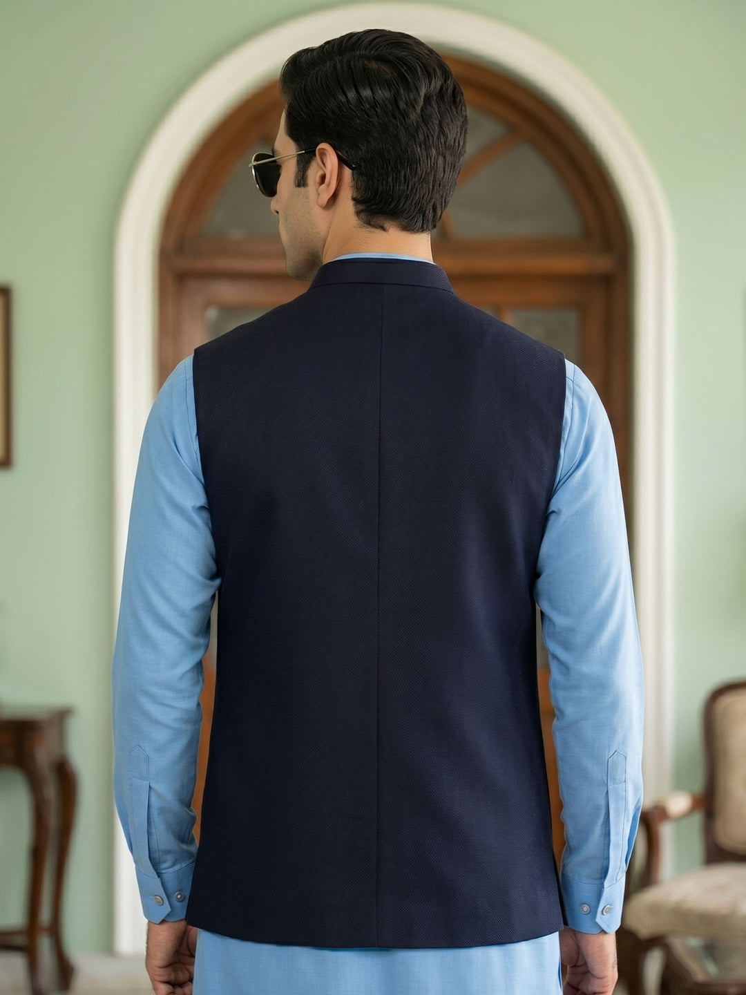 Navy Blue Waist Coat (WC-213)