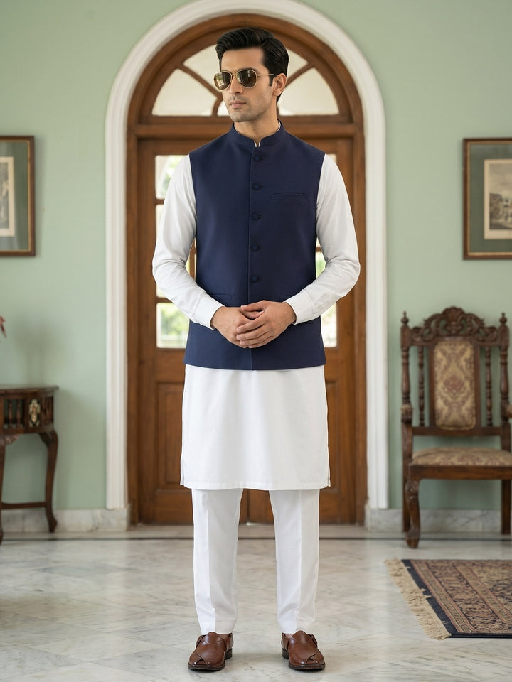 Navy Blue Waist Coat (WC-222)