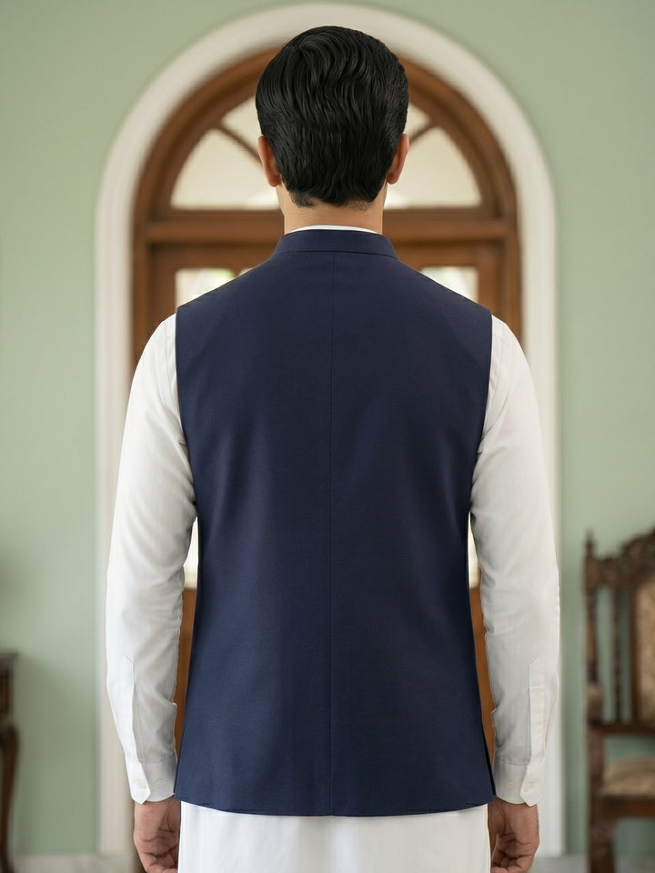 Navy Blue Waist Coat (WC-222)
