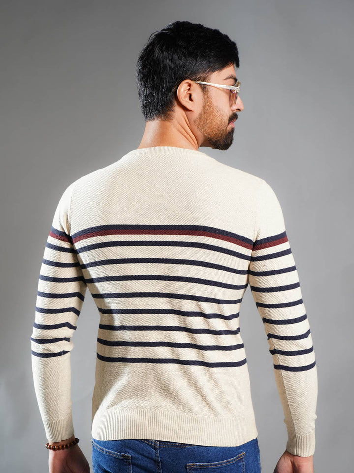 Light Brown Yarn Dyed Plain Sweater (YDPS-004)