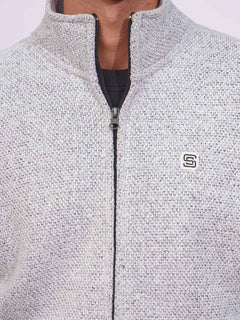 Light Grey Sleeveless Men's Zipper Sweater (ZSS-06)