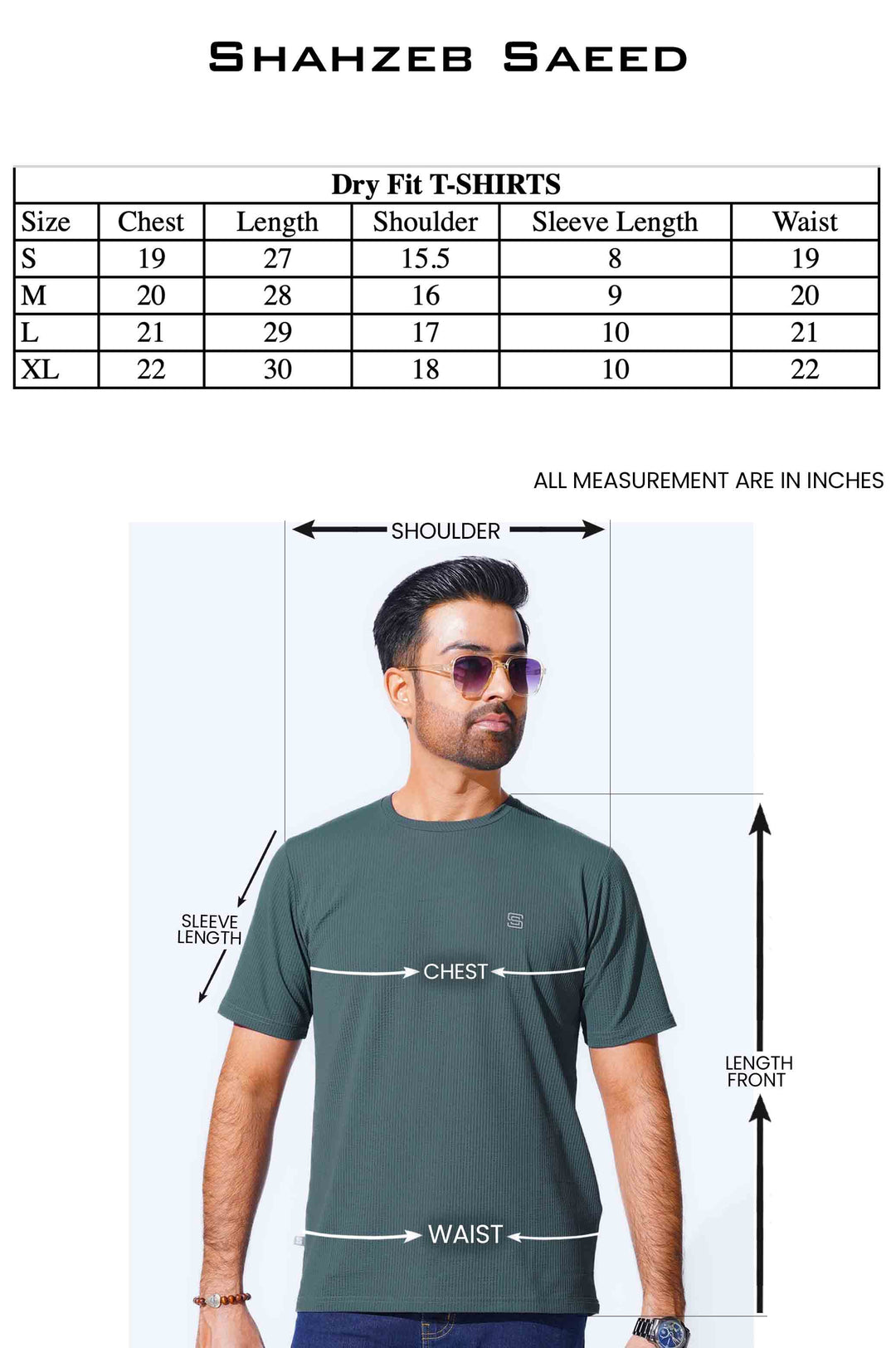 Light Teal Self Premium Dry Fit Crew Neck T-Shirt (TEE-234)