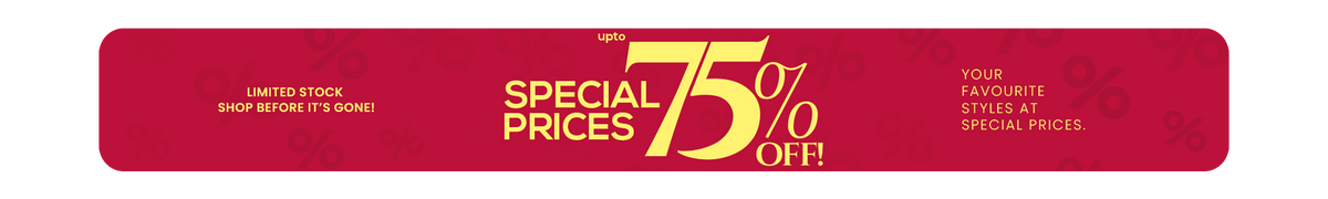 special prices 75%off
