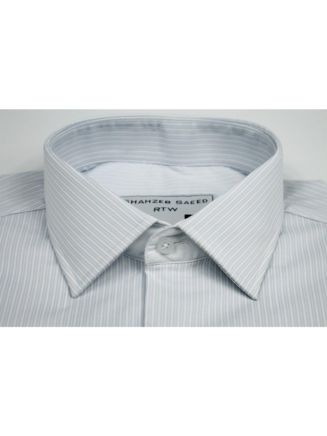 Light Grey Stripe, French Collar, Elite Edition, Men’s Formal Shirt  (RTW-2122)