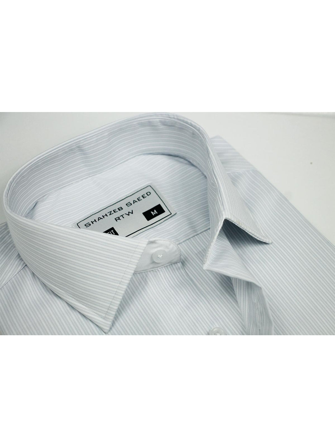 Light Grey Stripe, French Collar, Elite Edition, Men’s Formal Shirt  (RTW-2122)