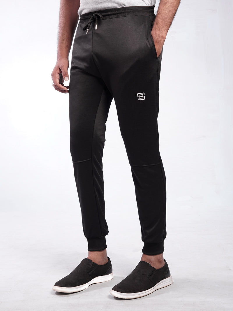 Black Plain Comfort Dri Fit Men's Lounge Pant (GFB-004)