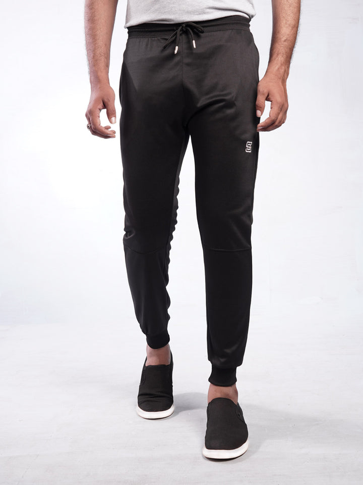 Black Plain Comfort Dri Fit Men's Lounge Pant (GFB-004)