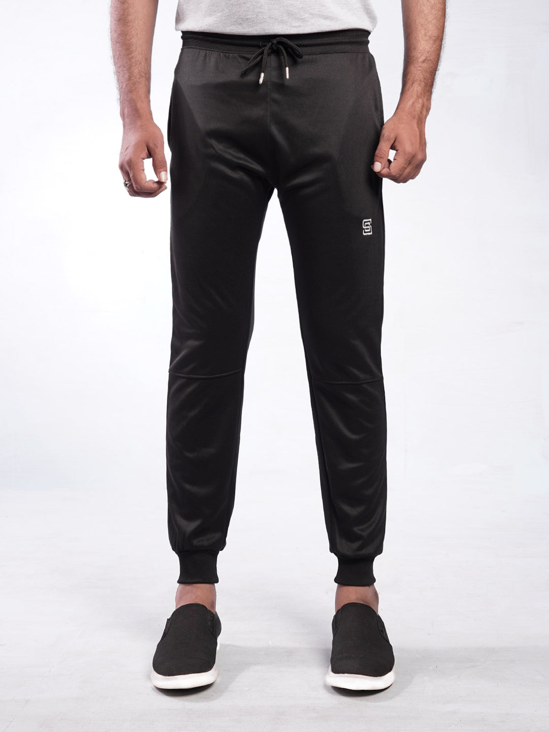 Black Plain Comfort Dri Fit Men's Lounge Pant (GFB-008)