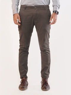 Chocolate Brown Plain Cotton Chino-24