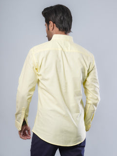 Yellow Plain Button Down Casual Shirt (CSB-100)