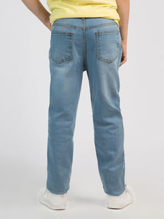 Sky Blue Faded Boys Denim Jeans (BD-10)