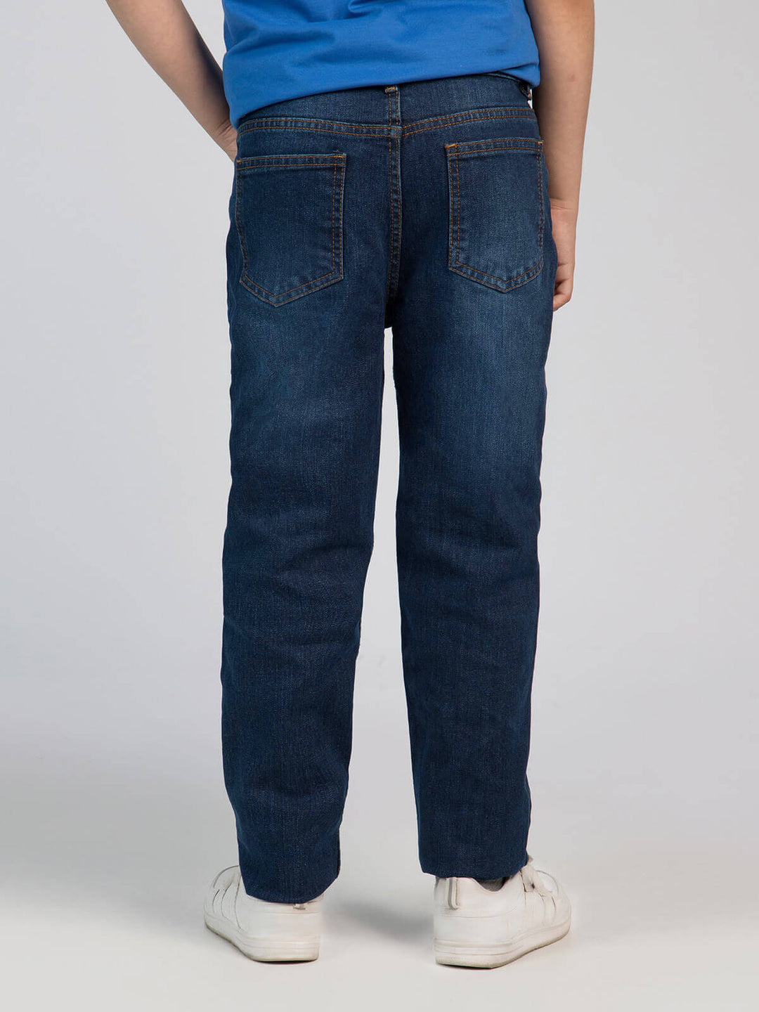 Dark Blue Faded Boys Denim Jeans (BD-13)